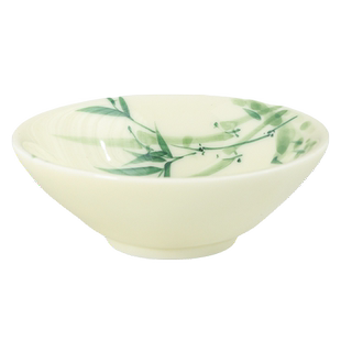 纯手绘翠釉绿竹斗笠茶杯2023新款中式家用高档陶瓷待客品茗闻香杯