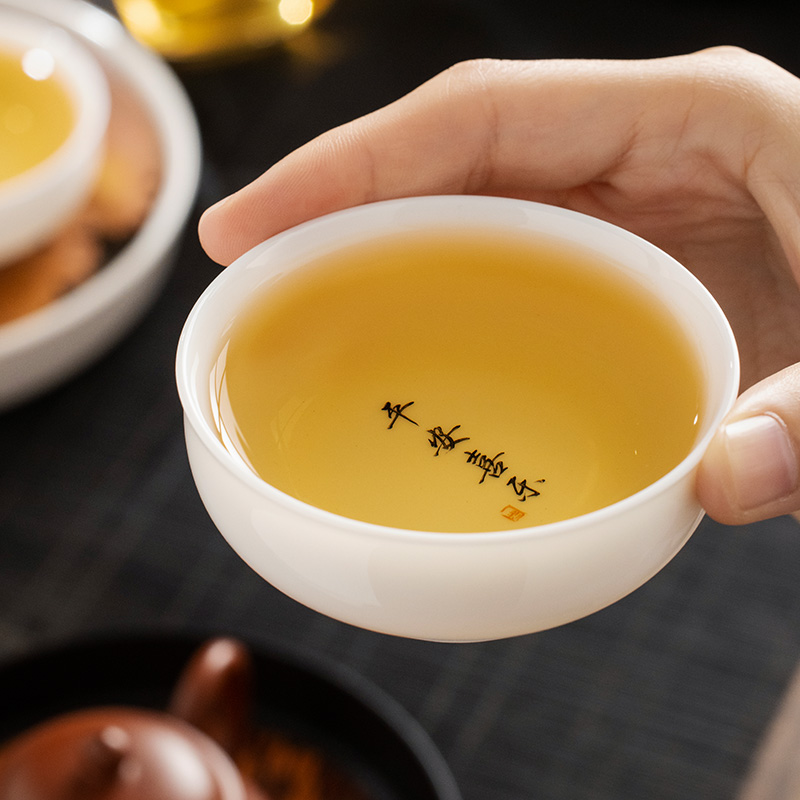 羊脂玉普洱杯主人杯个人专用定制