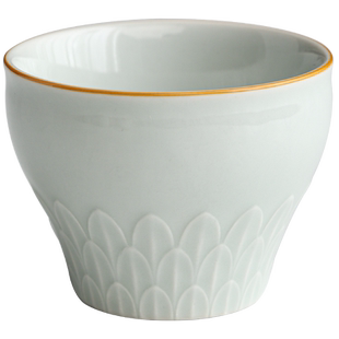 莲瓣鼓形杯主人杯单杯小茶杯个人专用功夫茶具陶瓷单个定制品茗杯