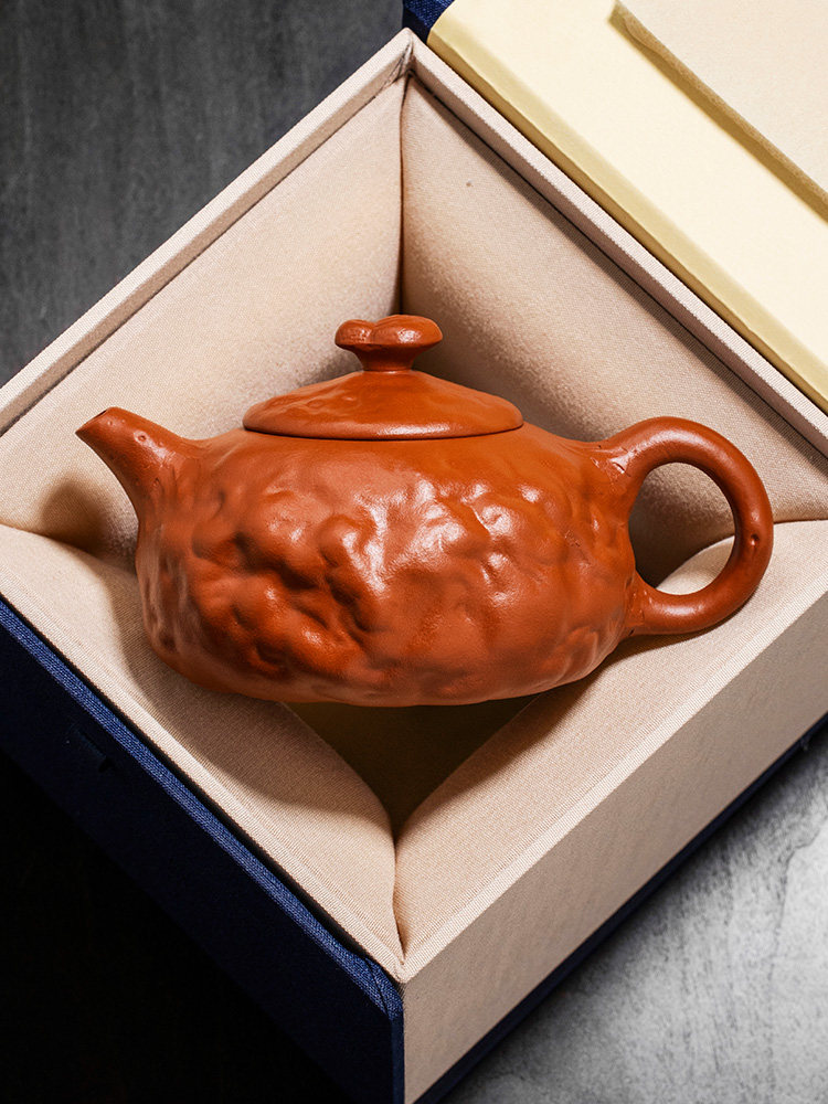 紫砂壶朱泥南瓜壶茶壶泡茶家用小冲泡彷古壶带盖定制功夫茶具单壶