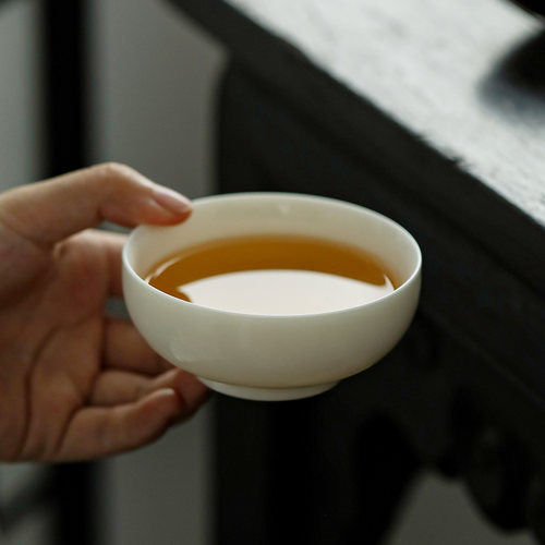 德化羊脂玉白瓷茶杯功夫茶具