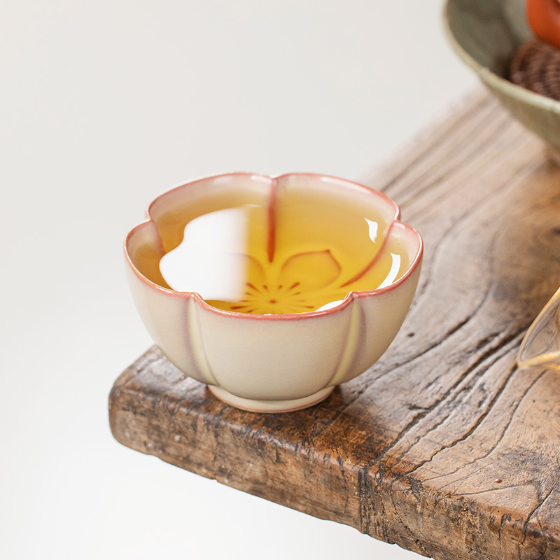 汝窑主人杯单杯家用办公开片可养