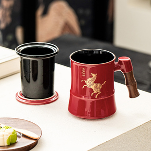 故宫文创马到成功马克杯高档伴手定制送父亲长辈新年礼物商务礼品