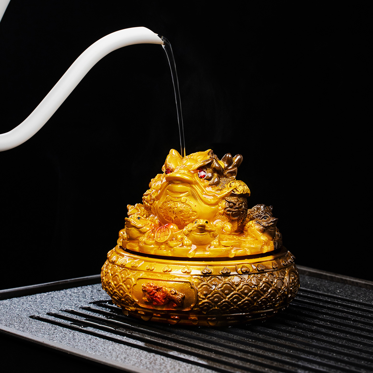 时来运转金蟾变色茶宠茶玩宠物