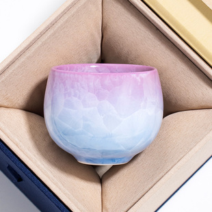 窑变结晶釉主人杯高档禅定杯单杯个人专用功夫茶杯陶瓷定制品茗杯