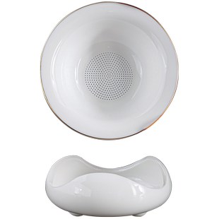 茶漏茶滤茶叶过滤网白瓷茶水分离茶隔泡茶神器陶瓷滤茶茶具配件