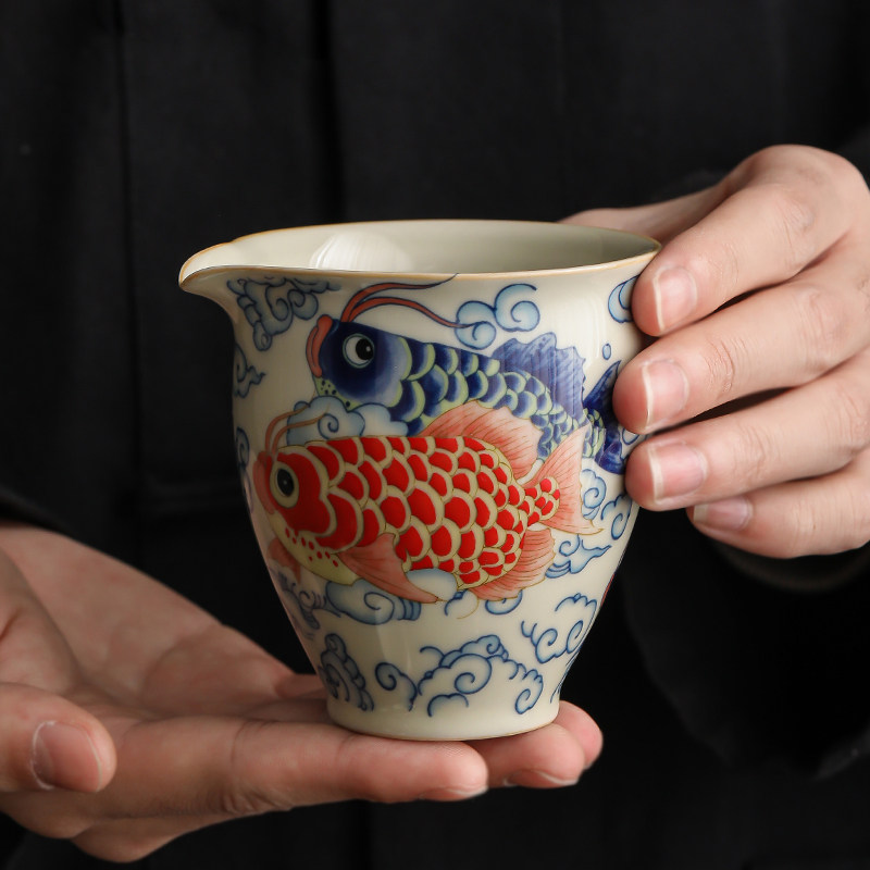 陶瓷龙鱼公道杯2025新款茶海图片