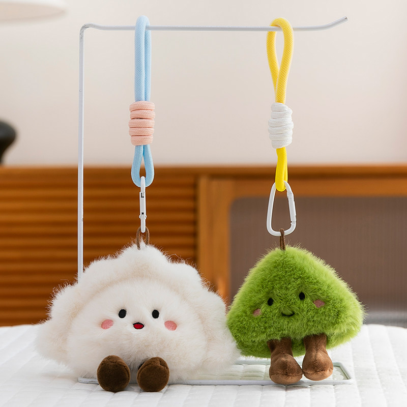 可爱卡通饺子毛绒玩具公仔趣味花卷面点钥匙扣闺蜜送朋友生日礼物