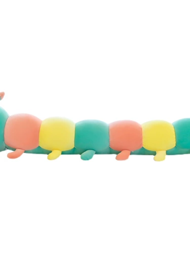 Разноцветная милая подушка, плюшевая игрушка, детская тряпичная кукла, гусеница, подарок на день рождения