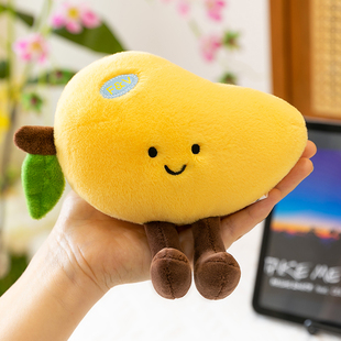 2025新款超可爱卡通小芒果椰子荔枝香蕉公仔摆件生日礼物圣诞礼物
