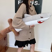 正版 鲨匕大号匕宝剑搞笑毛绒玩具鲨臂抱枕玩偶互动生日礼物男生款