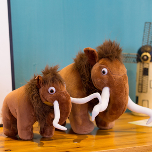 冰河世纪猛犸象毛绒玩具松鼠剑齿虎长毛象儿童玩具摆件布娃娃公仔