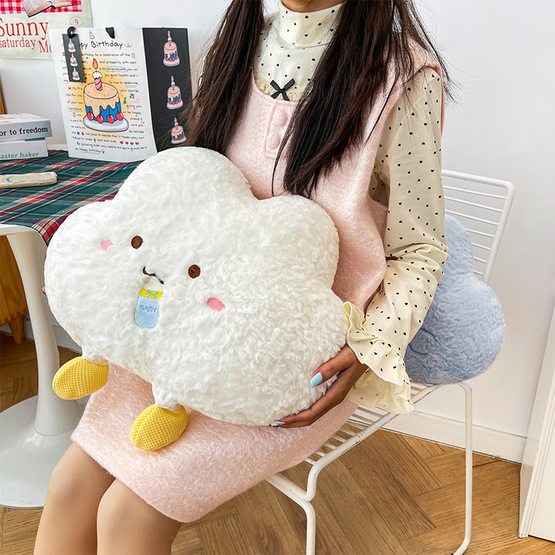 日系可爱小白云毛绒云朵抱枕卡通百搭家居装饰靠垫异形抱枕创意软,居家布艺,异形抱枕,淘宝优惠券,粉丝福利购,淘宝优惠卷