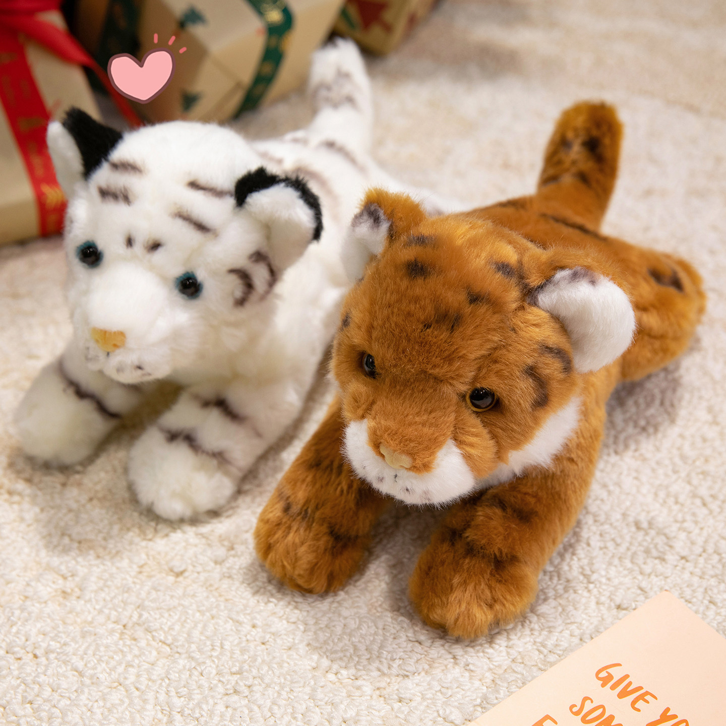 仿真小老虎玩偶毛绒玩具儿童娃娃坐姿东北虎公仔野生动物园摆件男