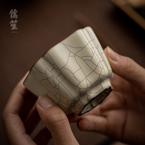 汝窑茶杯陶瓷品茗个人专用