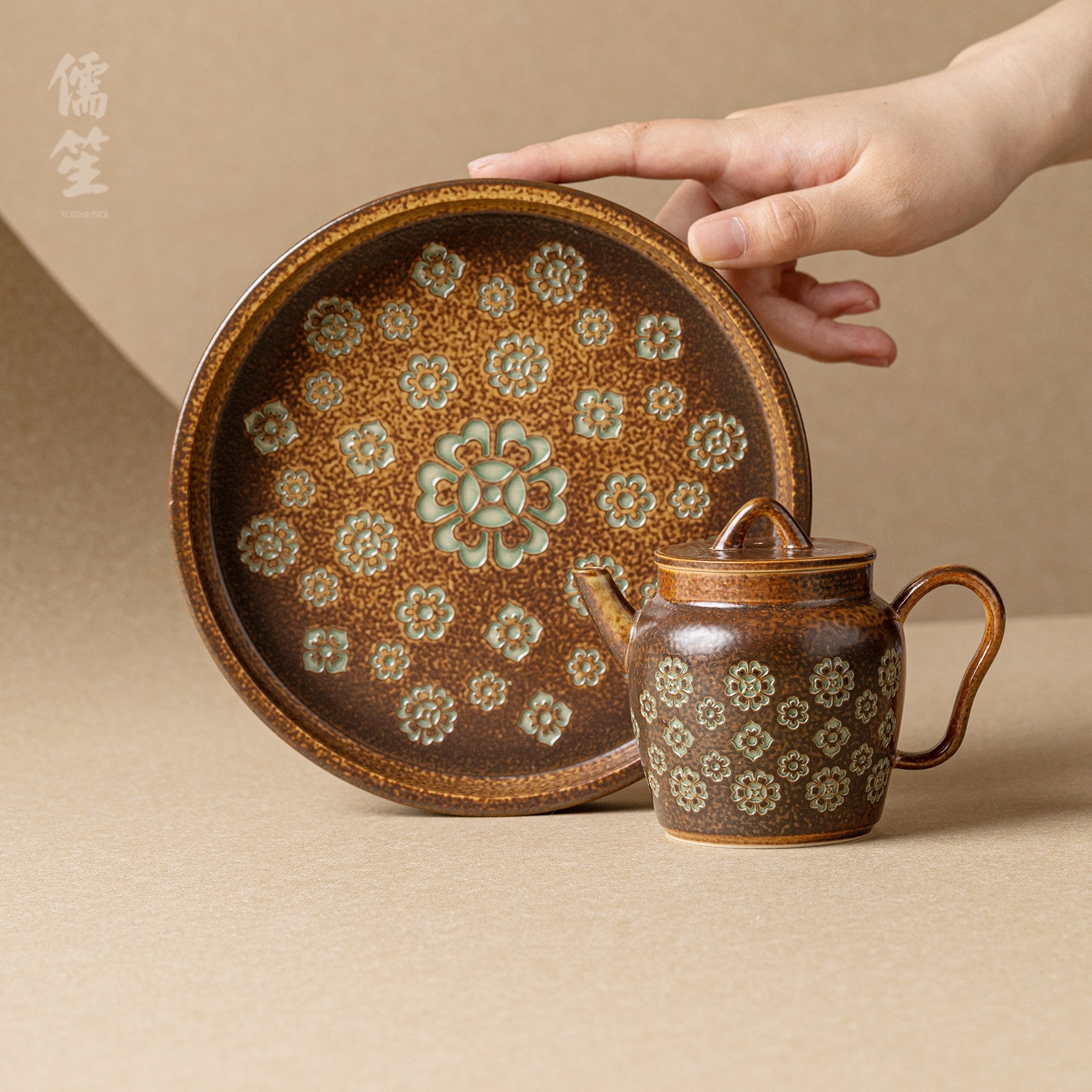 儒笙宝相花手工高端茶壶复古中式功夫茶具小容量泡茶壶青瓷茶具,餐饮具,茶壶,淘宝优惠券,粉丝福利购,淘宝优惠卷