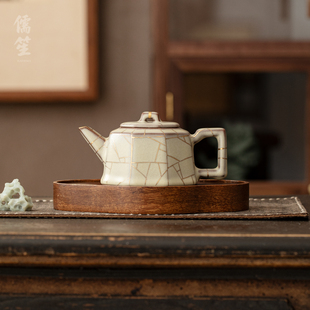 描金复古传世哥窑茶壶陶瓷茶具家用高端泡茶壶送礼叶金塔大师