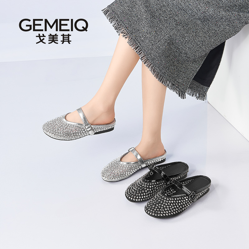 戈美其2025新款夏季穆勒鞋