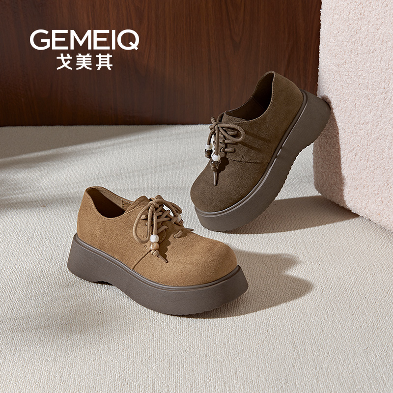 戈美其2025新款厚底勃肯鞋