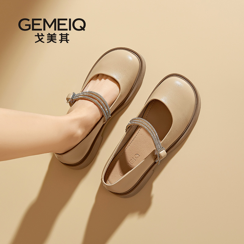 戈美其法式赫本风2025新款单鞋