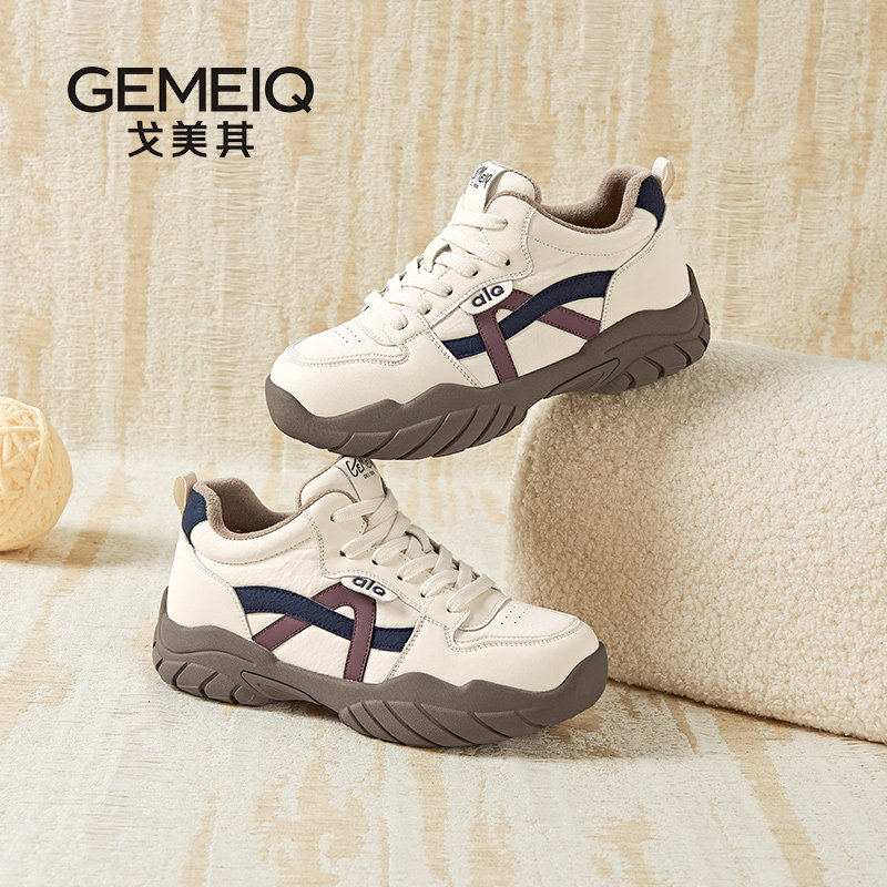 戈美其厚底老爹鞋加绒百搭休闲运动鞋德训鞋爆款板鞋保暖小白鞋女,女鞋,时尚休闲鞋,淘宝优惠券,粉丝福利购,淘宝优惠卷