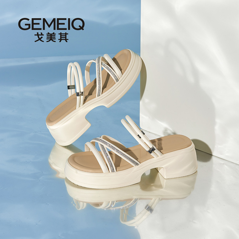 戈美其厚底凉鞋女夏外穿2025新款