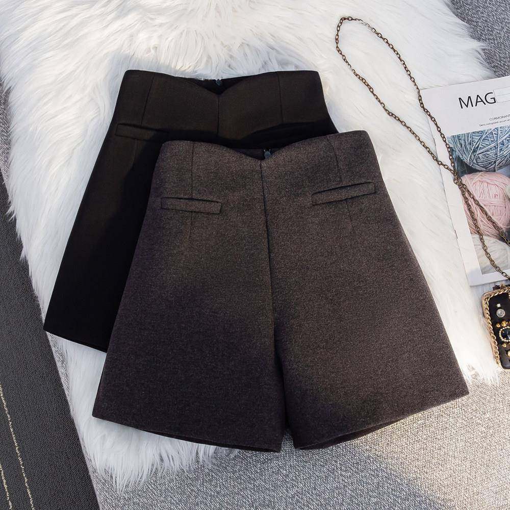 专柜复古毛呢西装短裤女外穿秋冬高腰显瘦a字靴裤休闲百搭阔腿裤,女装/女士精品,短裤,淘宝优惠券,粉丝福利购,淘宝优惠卷