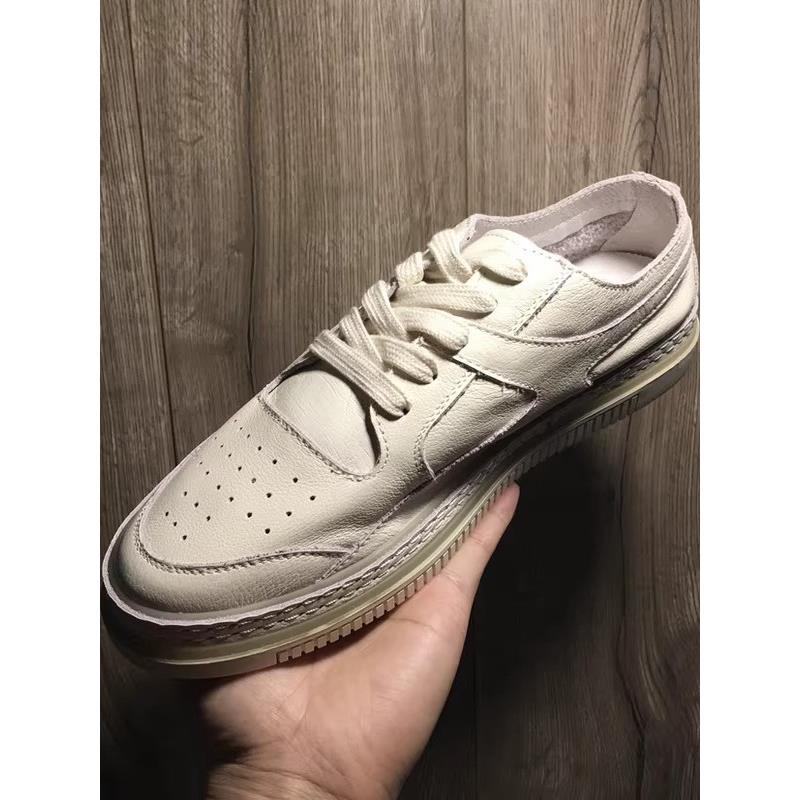 欧洲站男鞋真皮小白鞋男2025秋季新品镂空透气休闲鞋潮牌软底板鞋