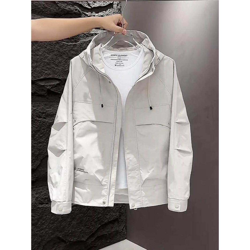 MAROLIO~版型超赞！韩版帅气宽松连帽外套男潮流拼接痞帅工装夹克,男装,大码上装,淘宝优惠券,粉丝福利购,淘宝优惠卷