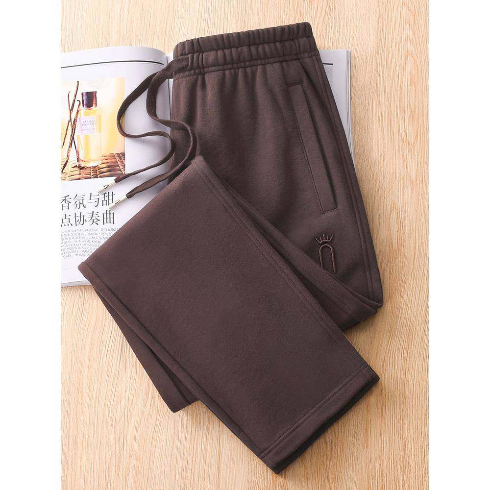 MAROLIO~显高显瘦！纯棉直筒运动裤男春秋季加绒宽松拉炼口袋卫裤,男装,大码下装,淘宝优惠券,粉丝福利购,淘宝优惠卷