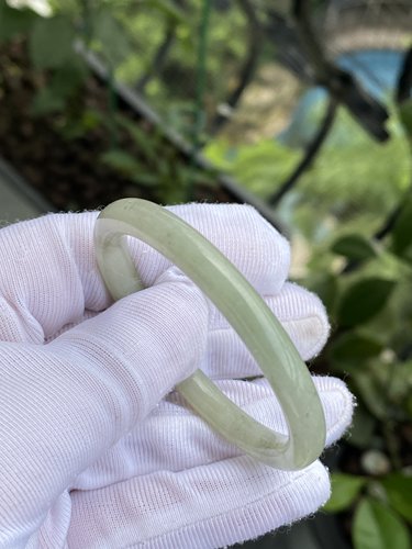 44.5圈口 天然A货翡翠圆条宝宝手镯 童镯 证书编号2909