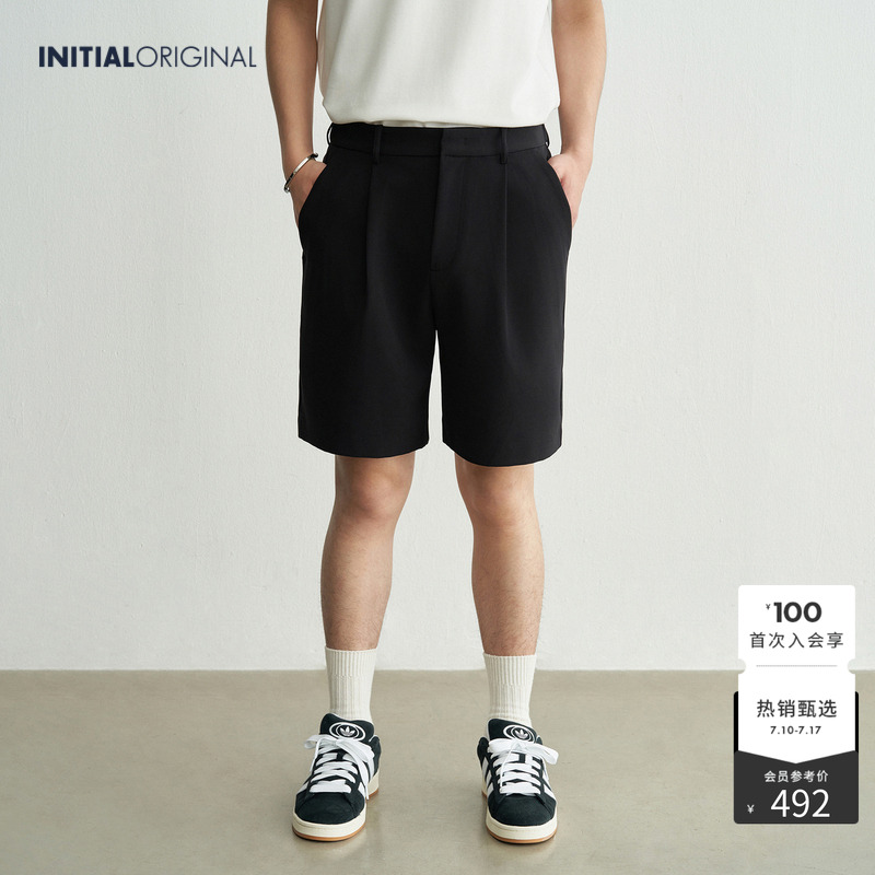 initial经典直筒休闲短裤
