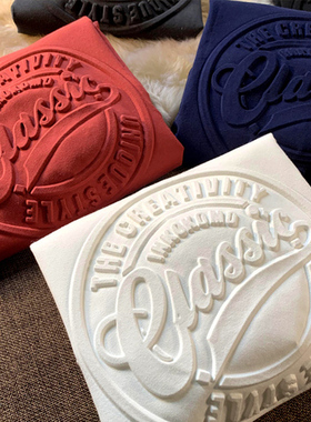 夏季字母复古新款oversize 3D印立体美式男女情侣纯棉T恤宽松短袖