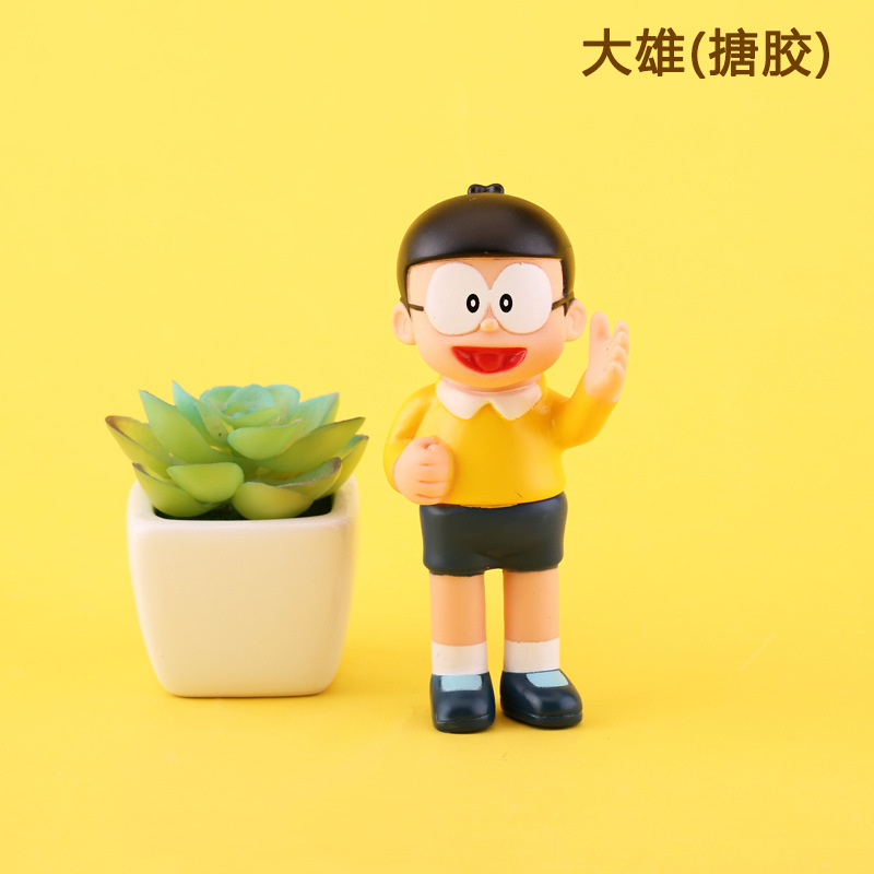 盲盒日本动漫大雄烘焙摆设情景生日蛋糕装饰摆件大雄