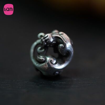 文玩配饰卡子925银隔珠