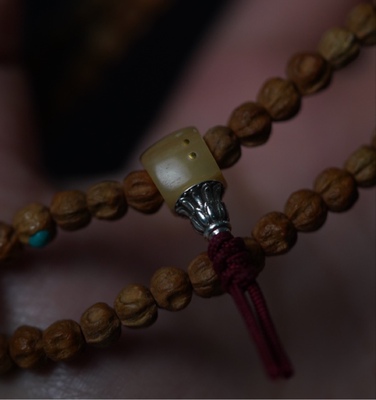 藏式三通佛头文玩配饰驼骨手工