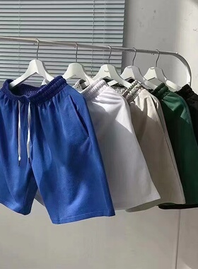 清仓特价捡漏5分短裤男户外大码运动速干跑步五分裤蓝色短裤男