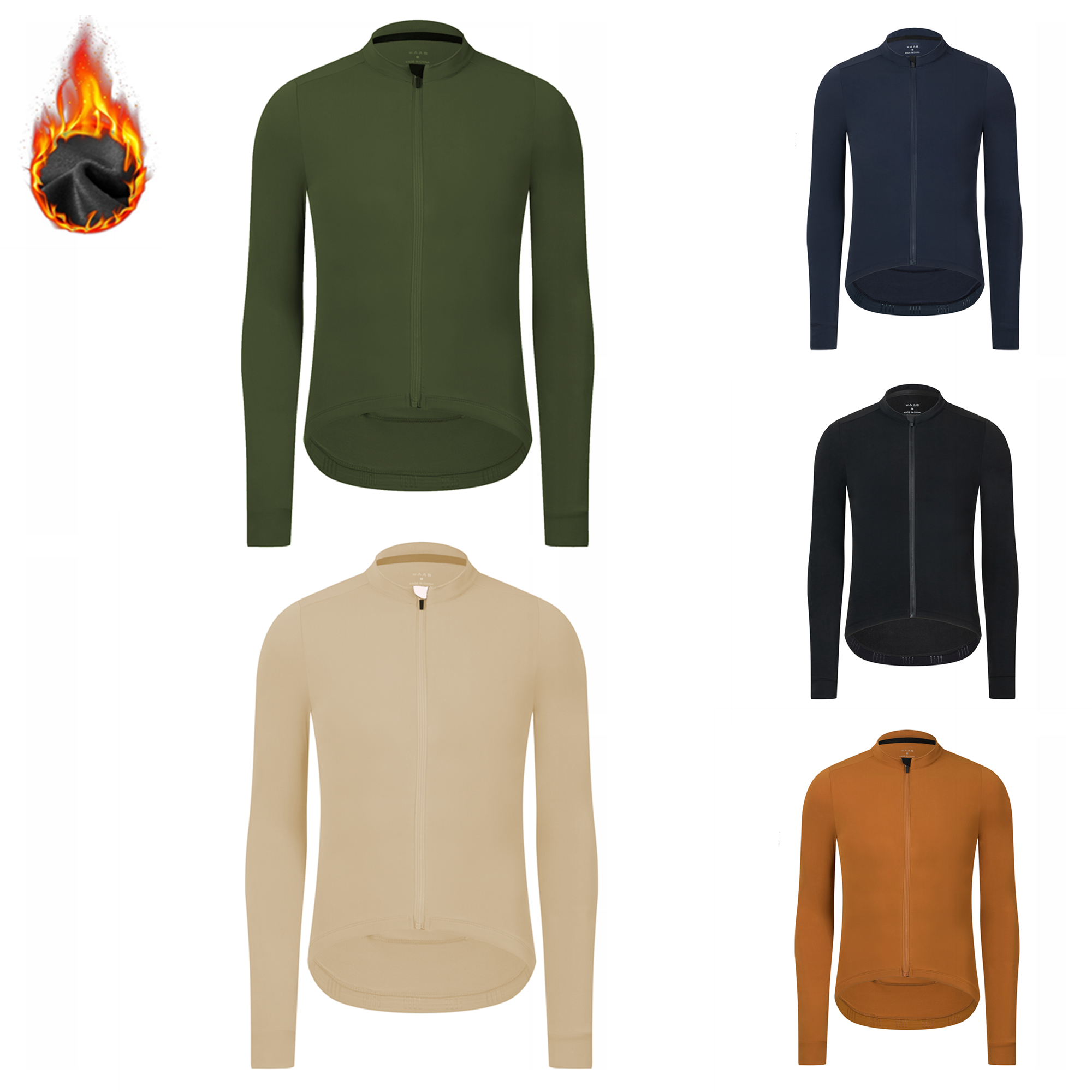 骑行服秋冬季加绒保暖长袖公路车自行车竞技款外套男女适用5-15度