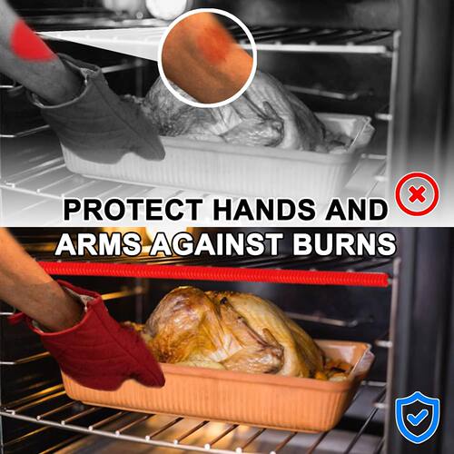 烤箱防烫条防烫硅胶隔热套结实耐用烤箱防烫齿条Oven Rack Guard