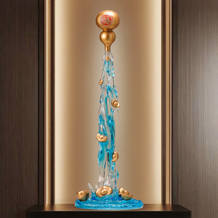 入户进门玄关屏风造景生财流水葫芦客厅轻奢高档落地摆件开业礼品