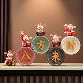 五路财神客厅门口玄关电视机鞋 柜办公室桌面店铺摆件乔迁开业礼品