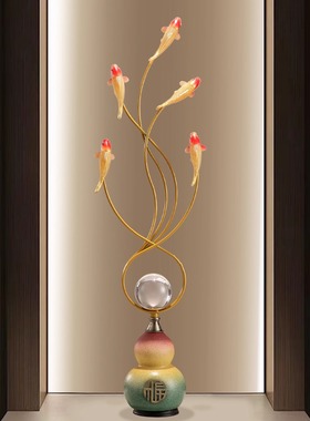 入户门玄关摆件年年有余竖高摆件