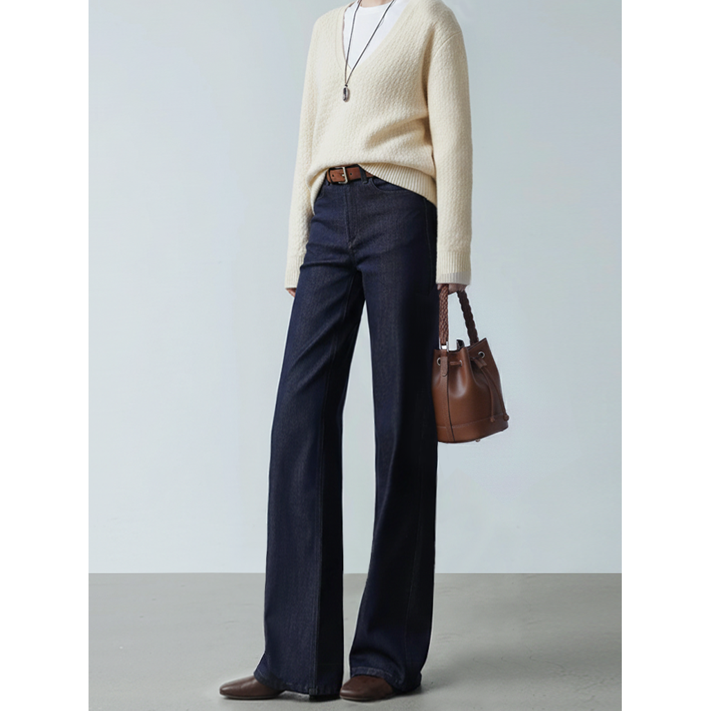 不掉色原色垂感显瘦春秋冬高个子直筒牛仔裤加长版复古阔腿裤子女,女装/女士精品,牛仔裤,淘宝优惠券,粉丝福利购,淘宝优惠卷