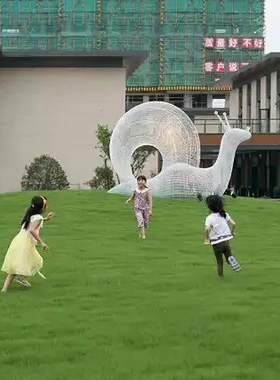 不锈钢镂空蜗牛雕塑户外