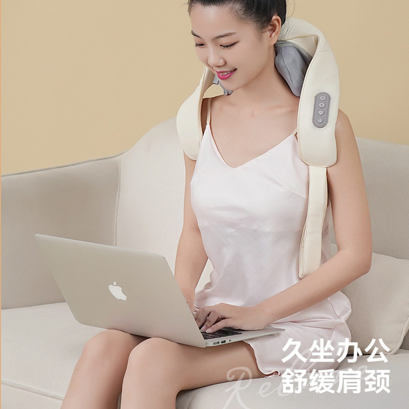 工厂斜方肌按摩器脖子颈椎揉捏颈肩多功能电动揉捏按摩披肩