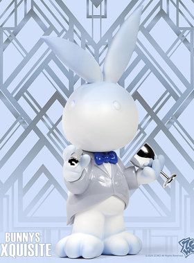 ZCWO正版渐变蓝兔子潮玩手办客厅卧室玩具摆件女生男生公仔网红兔