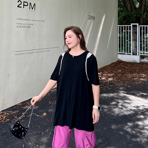 大码女装T恤宽松显瘦百搭