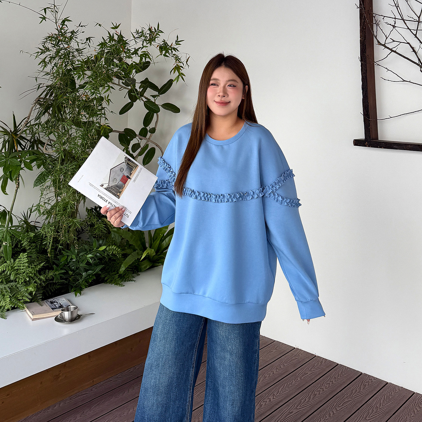 洋气减龄圆领大码卫衣女2026年春新款200斤胖mm宽松时尚别致上衣,女装/女士精品,常规大码外套,淘宝优惠券,粉丝福利购,淘宝优惠卷