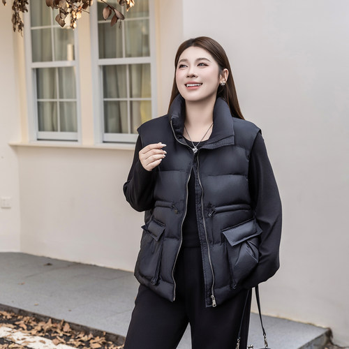 大码女装羽绒马甲宽松显瘦