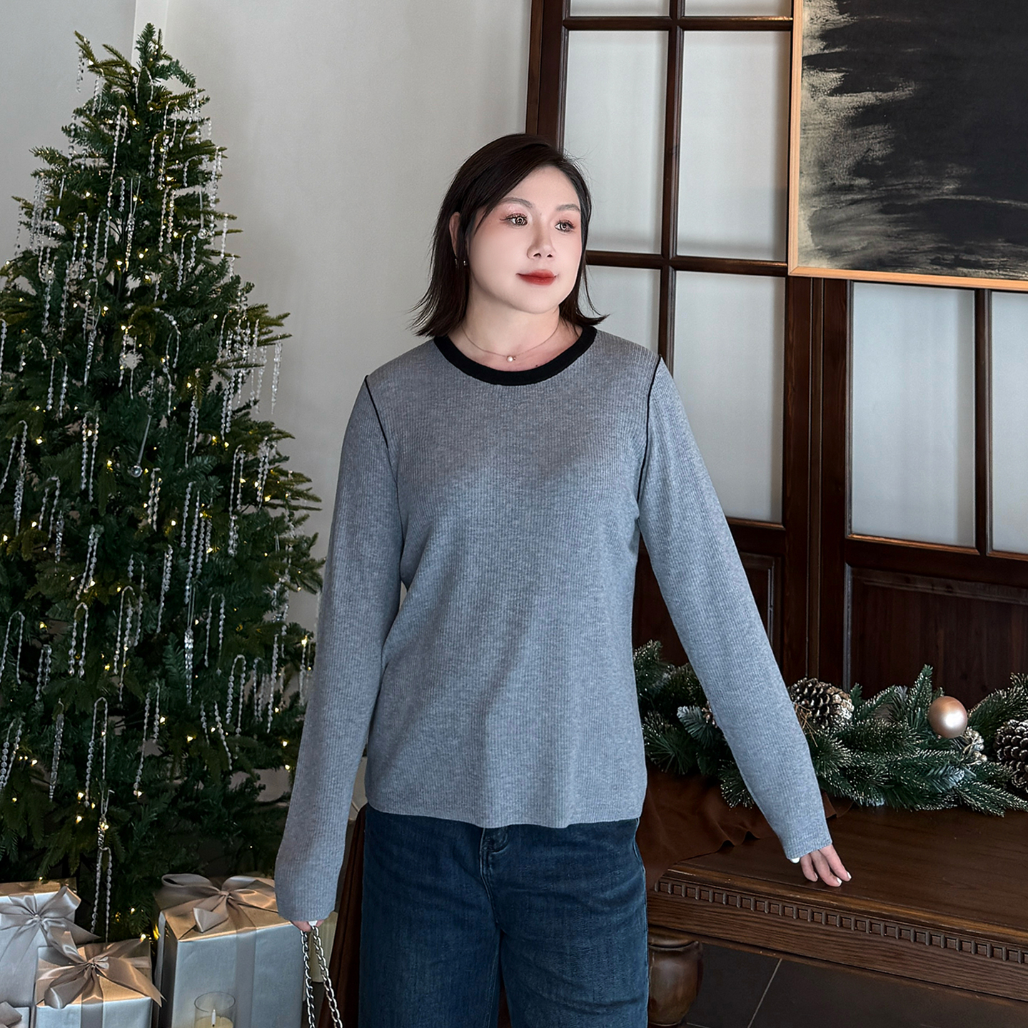 大码女装真正打底衫宽松显瘦百搭